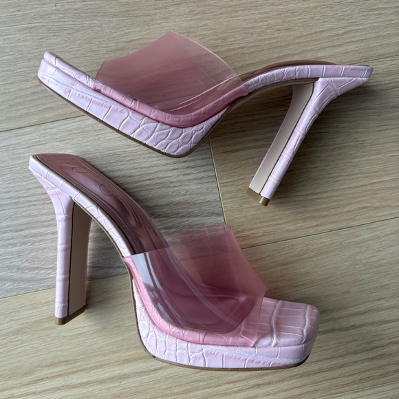 Shoes - Pink Transparent Women's Heels